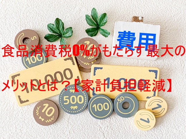食品消費税0%がもたらす最大のメリットとは？【家計負担軽減】