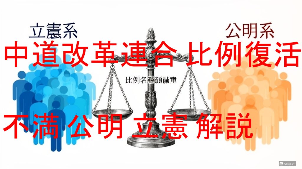 中道改革連合 比例復活 不満 公明 立憲 解説