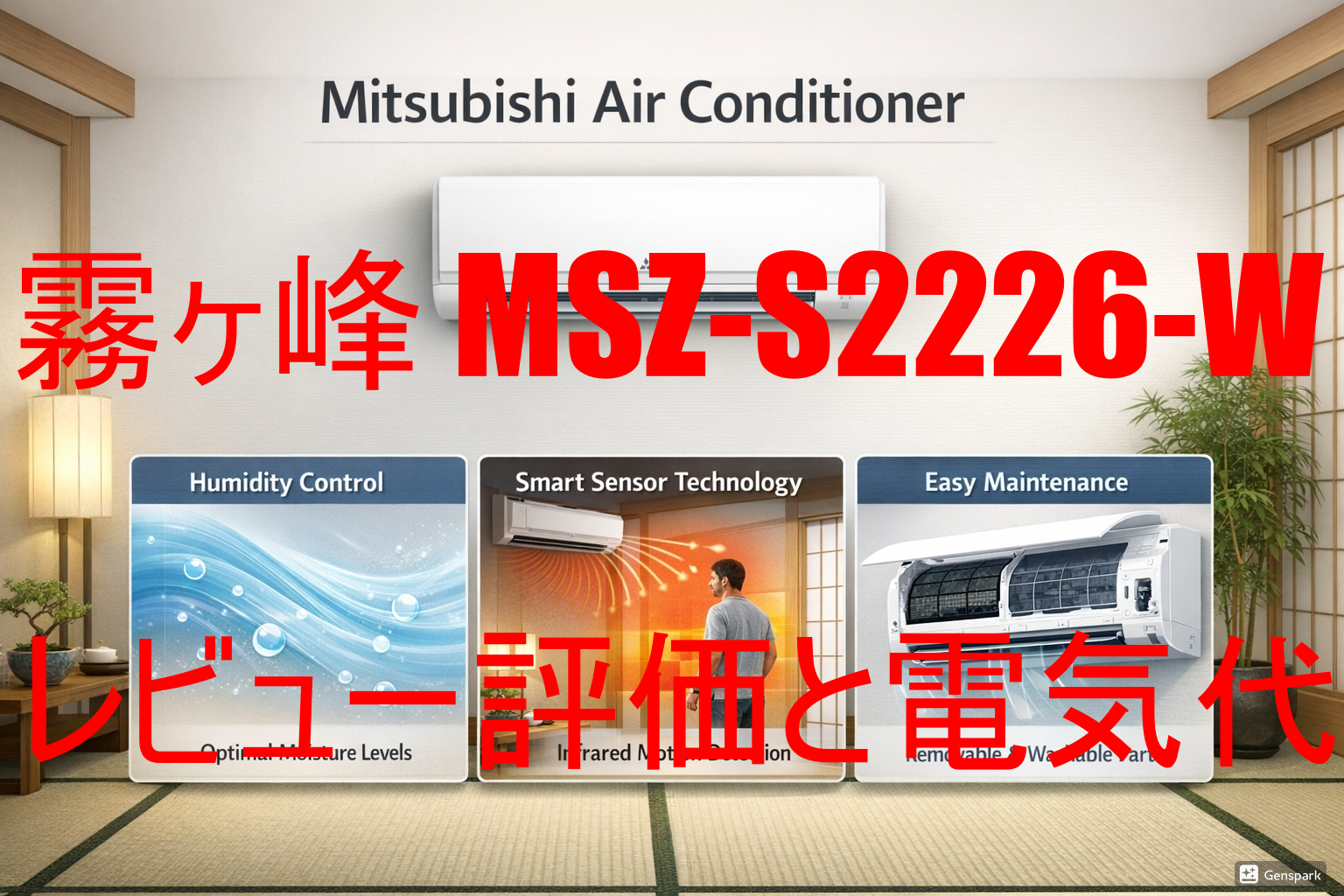 霧ヶ峰 MSZ-S2226-W レビュー評価と電気代