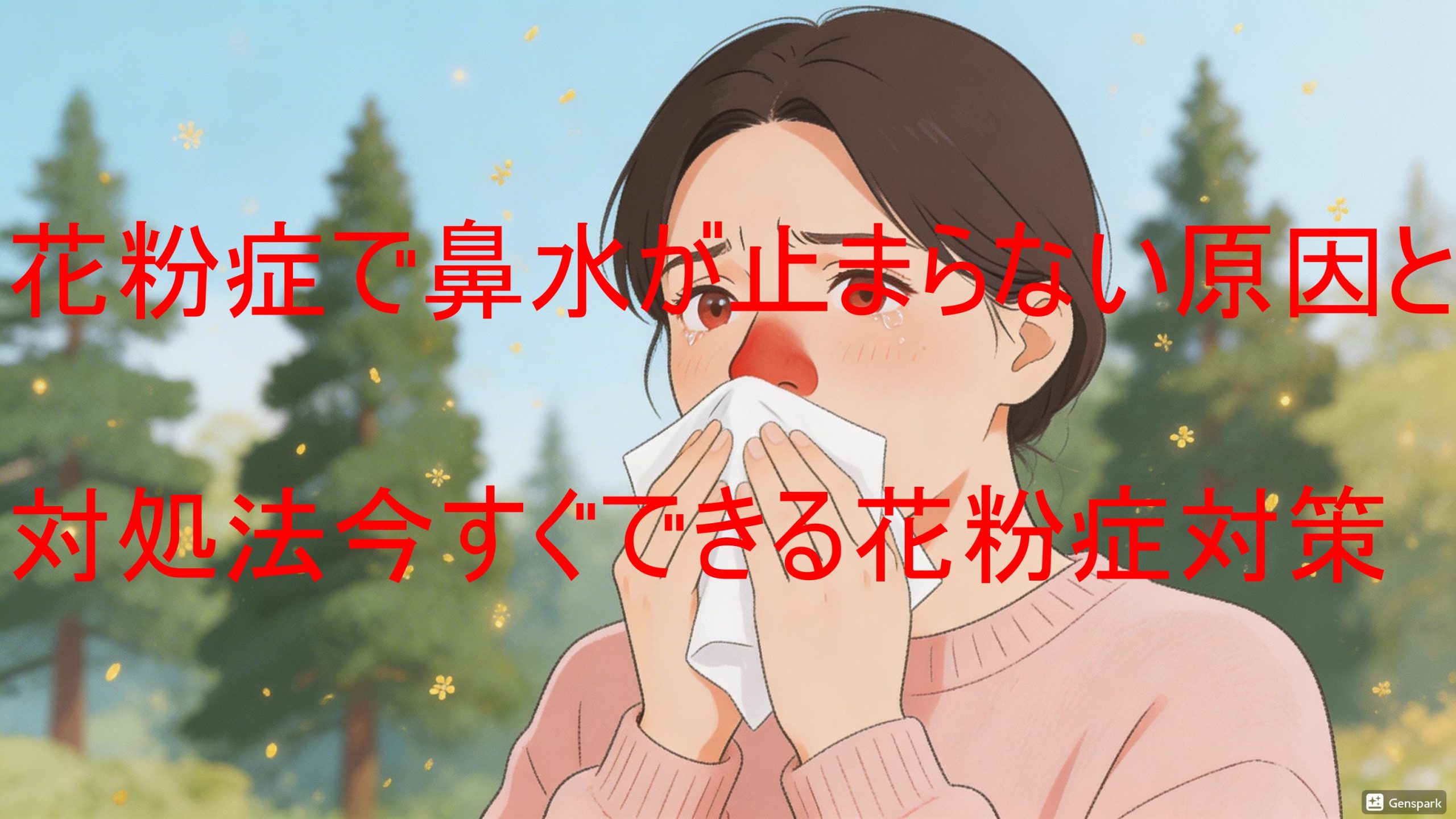 花粉症で鼻水が止まらない原因と対処法｜今すぐできる花粉症対策