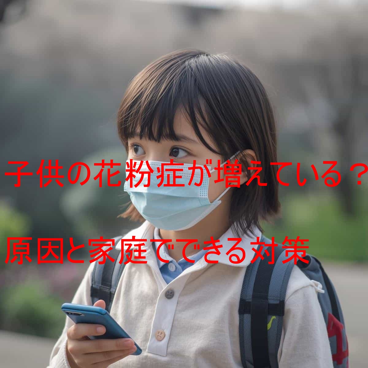 子供の花粉症が増えている？原因と家庭でできる対策