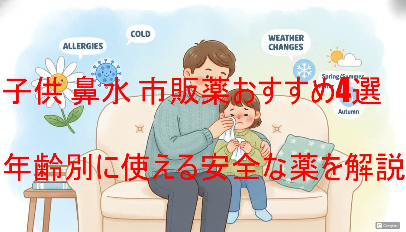 子供 鼻水 市販薬おすすめ4選｜年齢別に使える安全な薬を解説