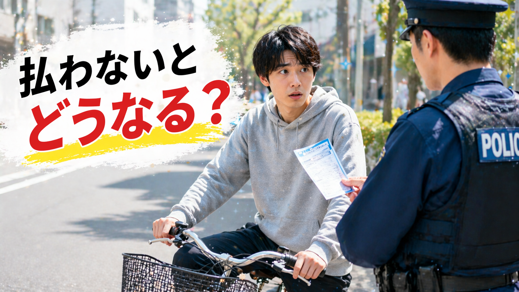 自転車青切符は払わないとどうなる？無視した場合のリスクと対処法