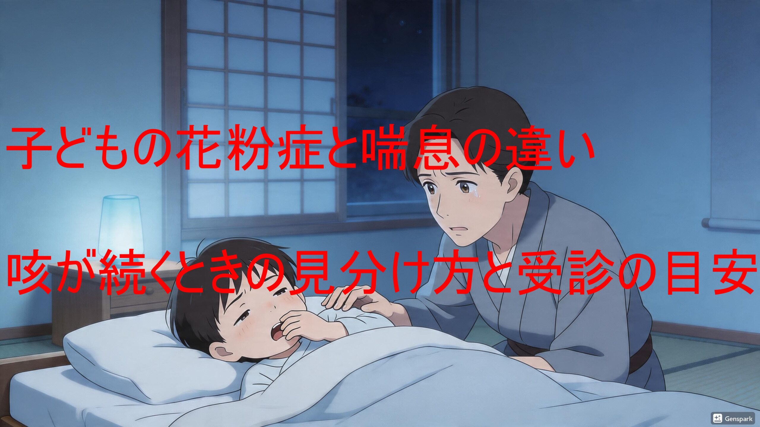 子どもの花粉症と喘息の違い｜咳が続くときの見分け方と受診の目安