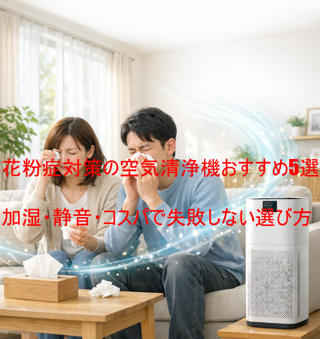 花粉症対策の空気清浄機おすすめ5選｜加湿・静音・コスパで失敗しない選び方