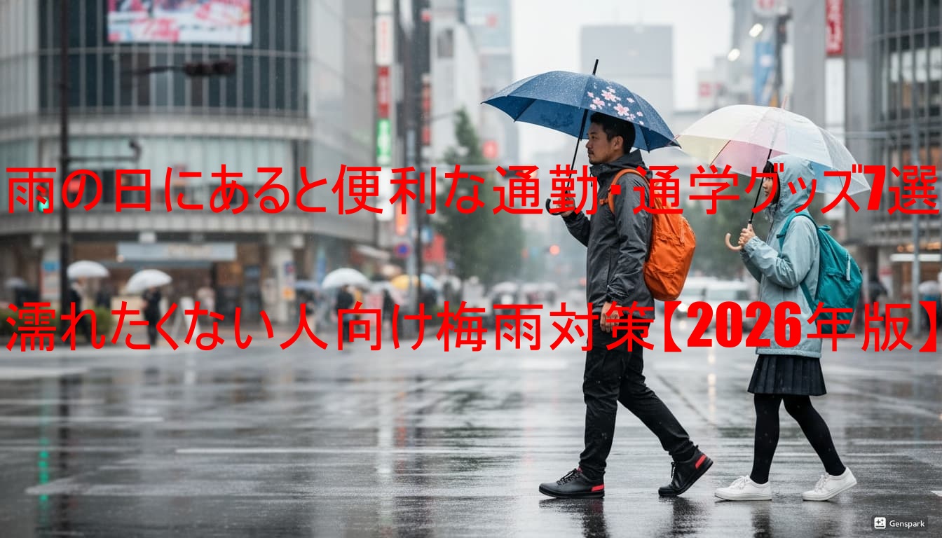 雨の日にあると便利な通勤・通学グッズ7選｜濡れたくない人向け梅雨対策【2026年版】