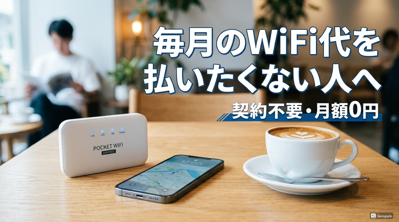 毎月のWiFi代を払いたくない人へ｜365チャージWiFiという選択肢