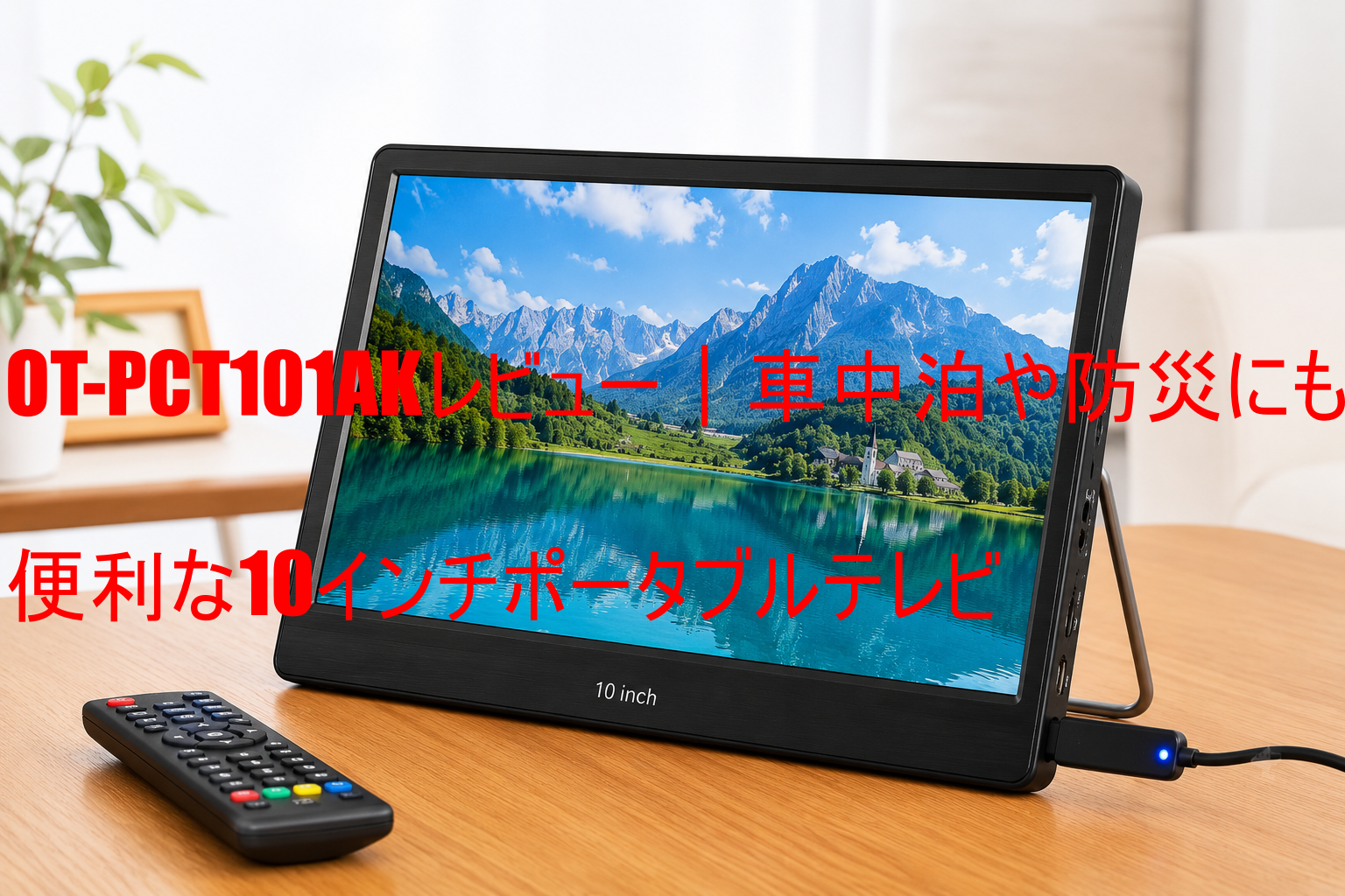 OT-PCT101AKレビュー｜車中泊や防災にも便利な10インチポータブルテレビ