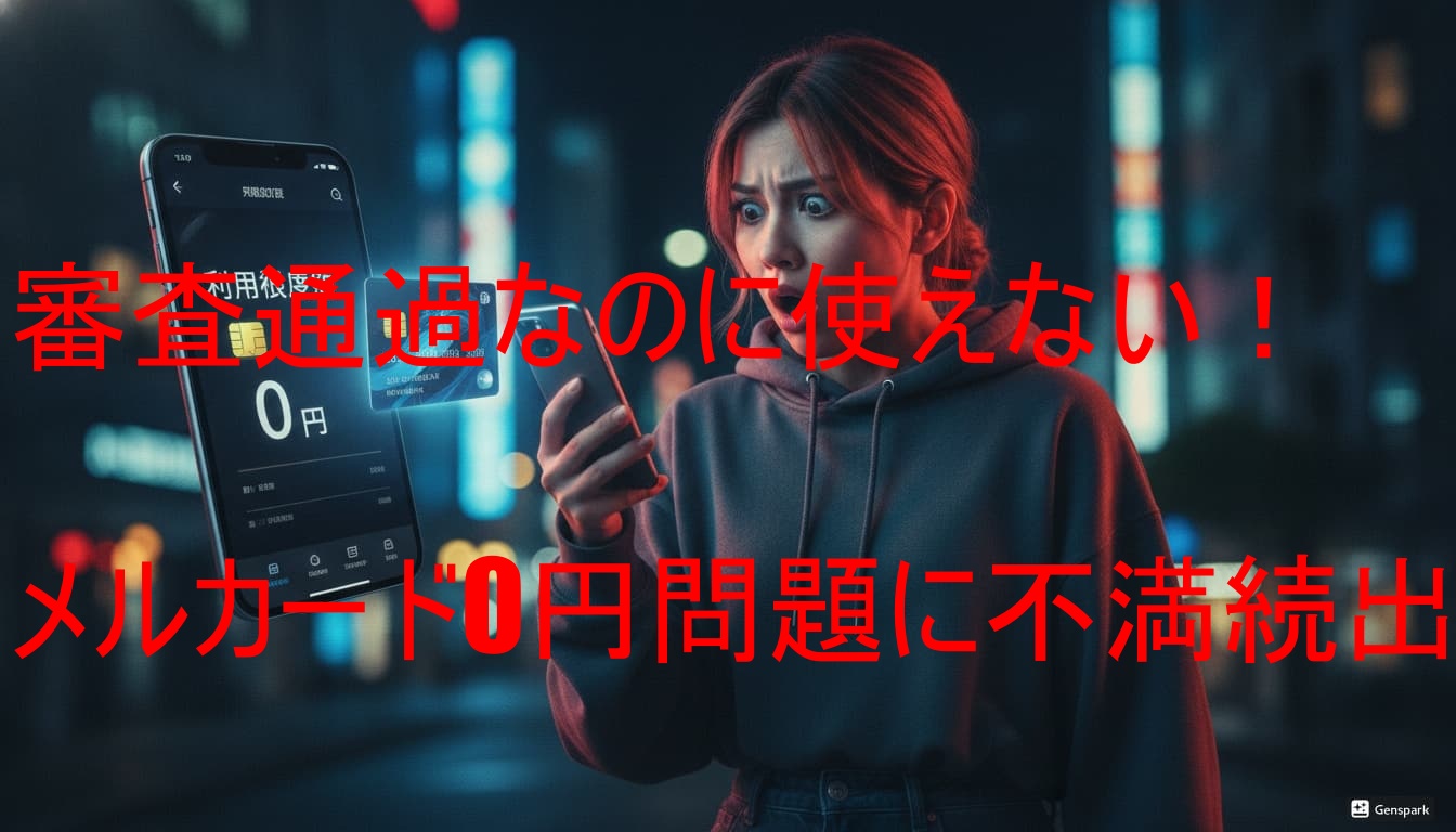審査通過なのに使えない！メルカード0円問題に不満続出