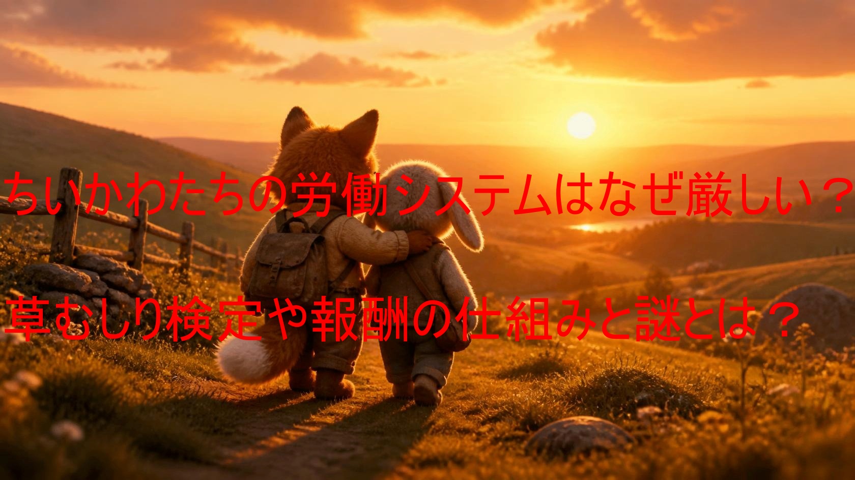 ちいかわたちの労働システムはなぜ厳しい？草むしり検定や報酬の仕組みと謎とは？