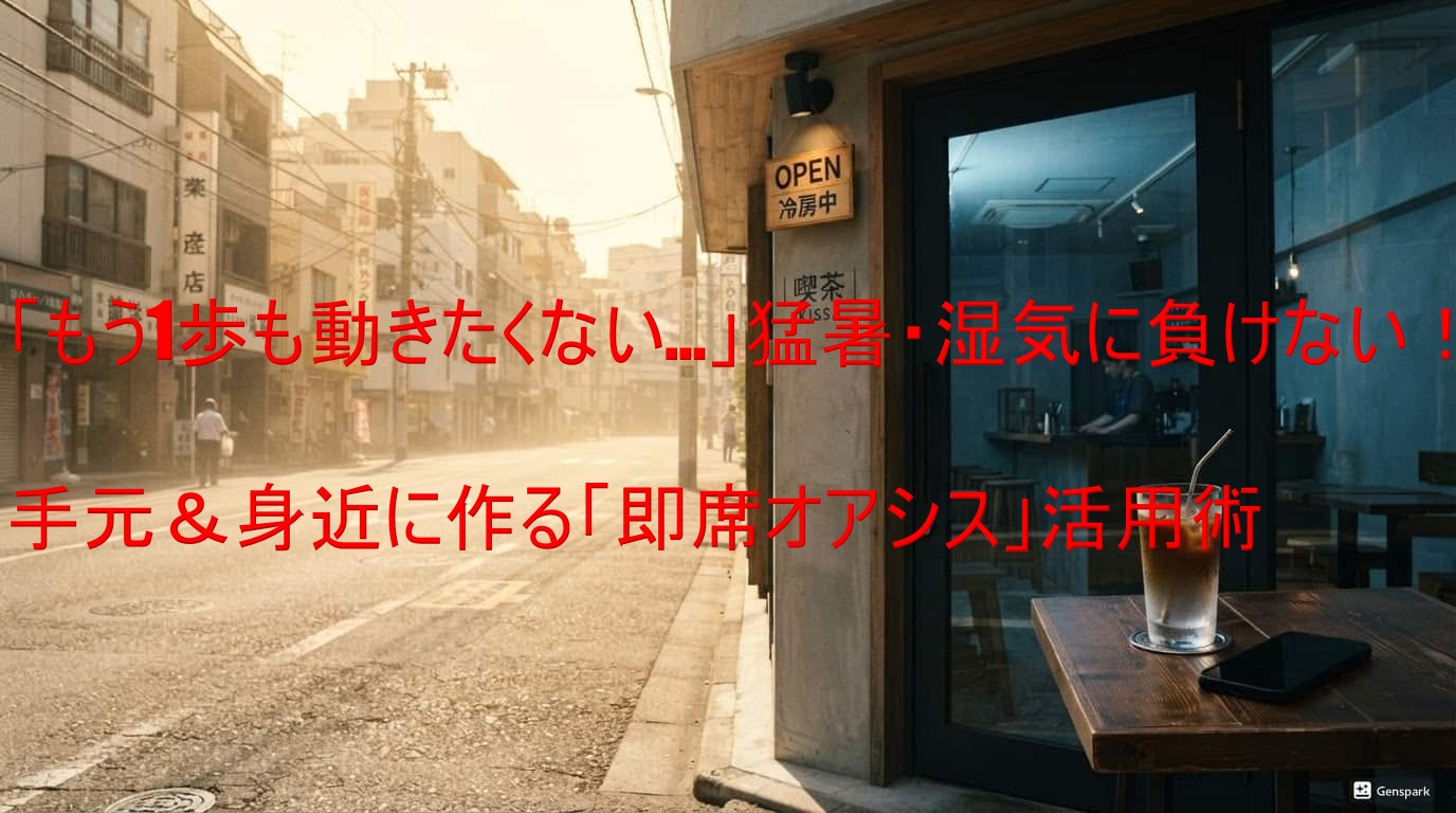 「もう1歩も動きたくない…」猛暑・湿気に負けない！手元＆身近に作る「即席オアシス」活用術