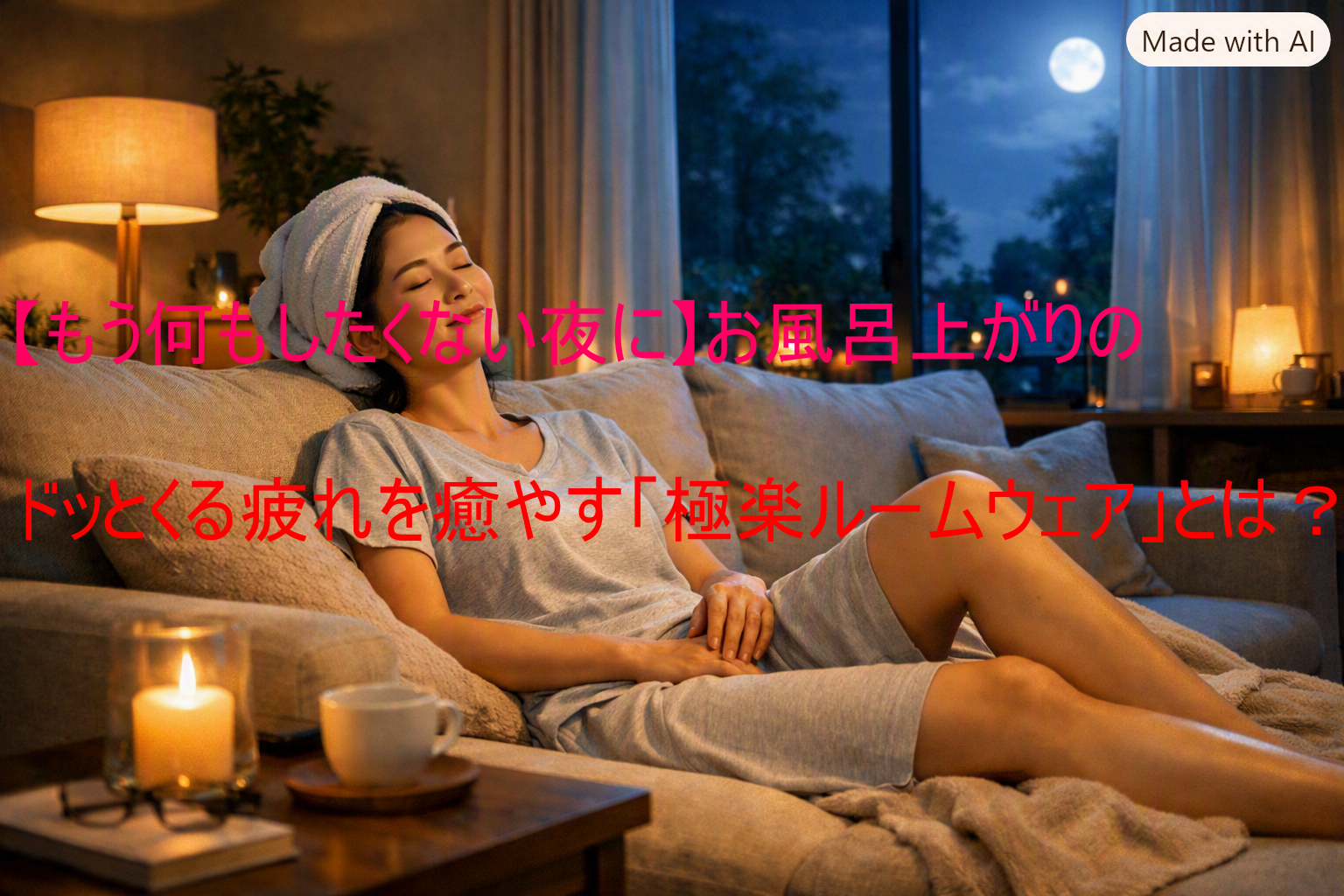 【もう何もしたくない夜に】お風呂上がりのドッとくる疲れを癒やす「極楽ルームウェア」とは？