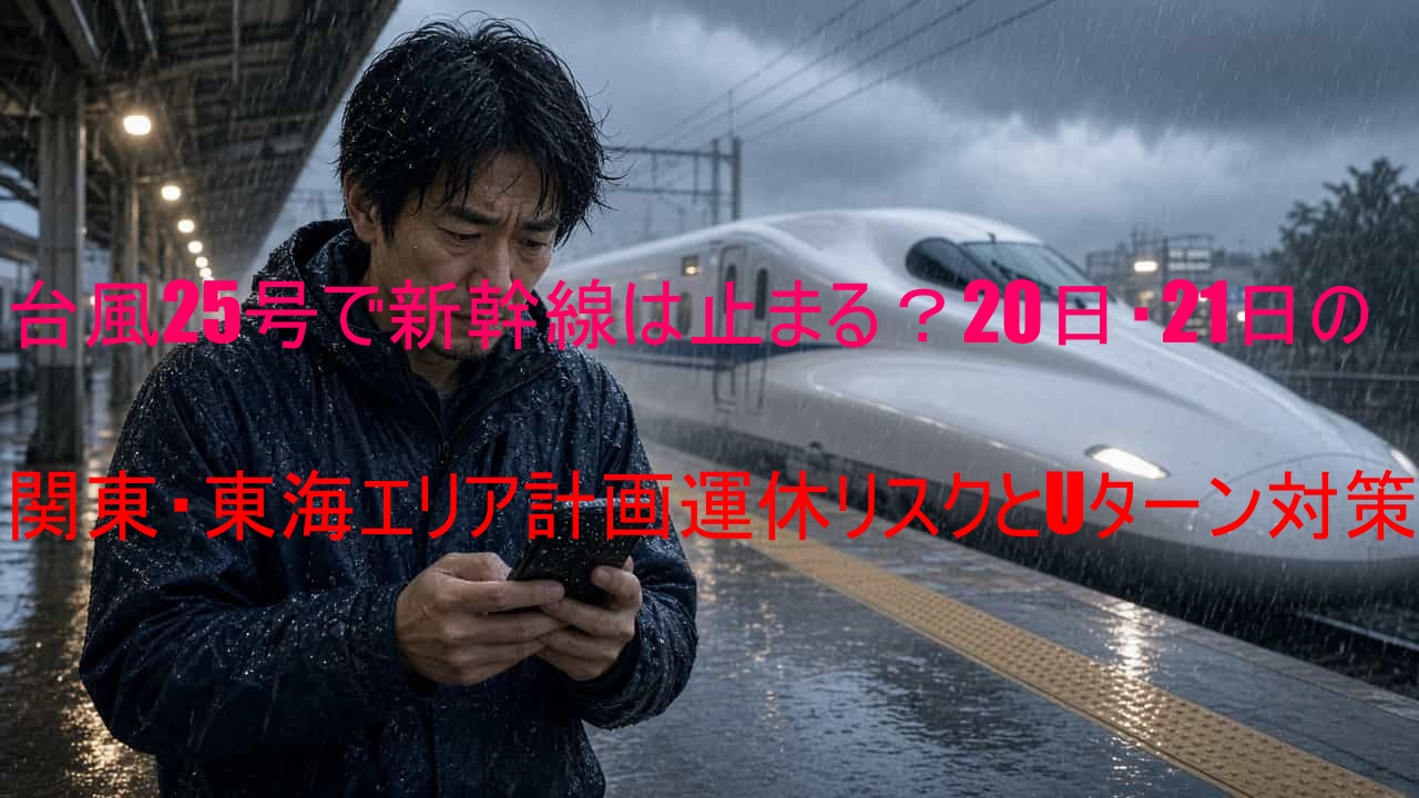 台風25号で新幹線は止まる？20日・21日の関東・東海エリア計画運休リスクとUターン対策