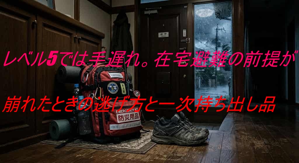レベル5では手遅れ。在宅避難の前提が崩れたときの逃げ方と一次持ち出し品